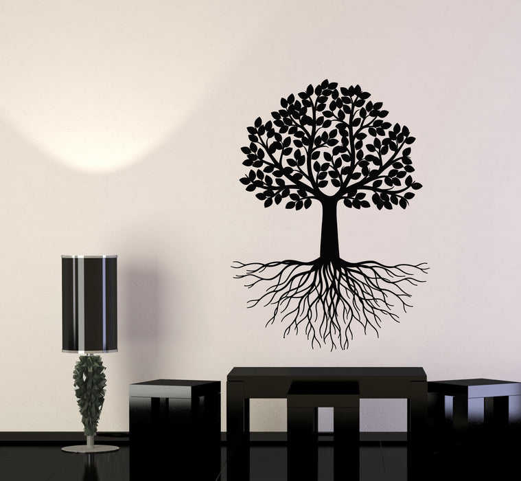 Vinyl Wall Decal Leaves Tree Branch Roots Nature Forest Interior Stickers Mural (g7530)