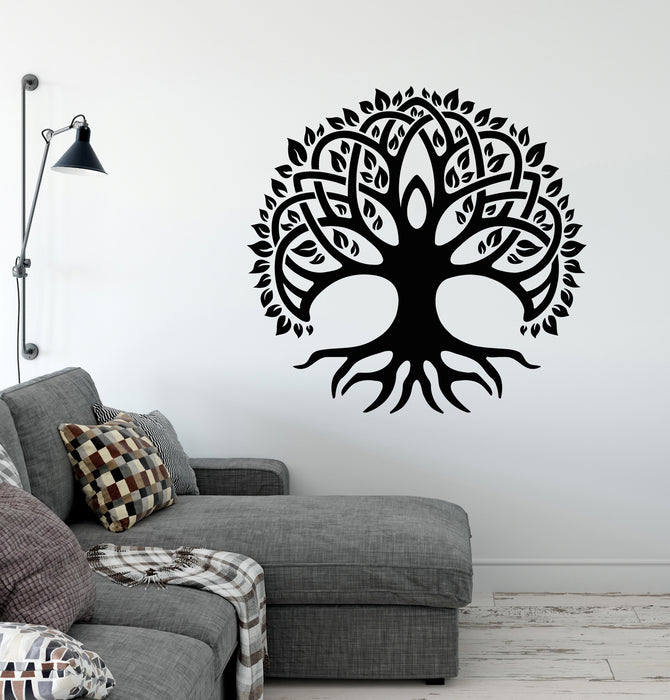 Vinyl Wall Decal Nature Tree Branch Leaves Roots Home Decor Interior Stickers Mural (g8393)