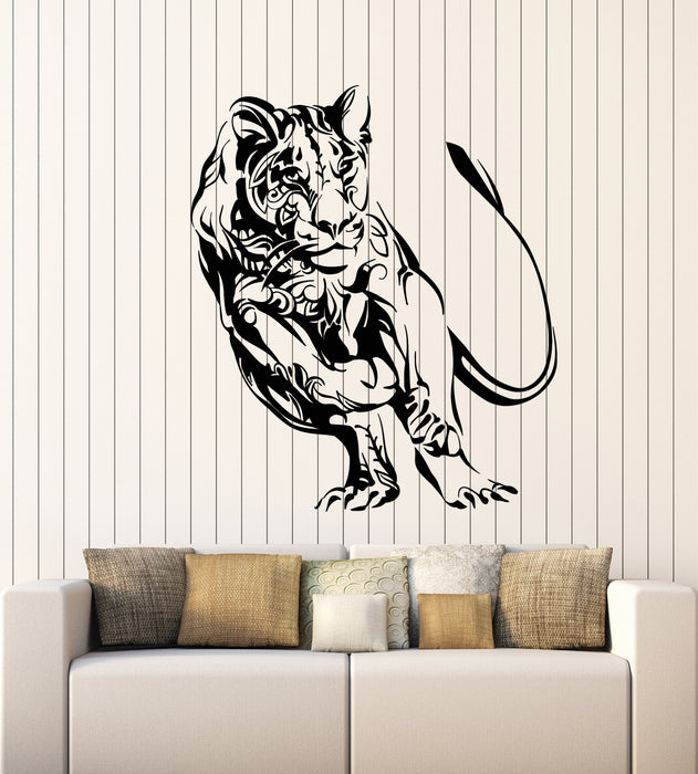 Vinyl Wall Decal Lioness Lion Tribal Animal Wild Big Cat Predator Stickers Mural (g1551)