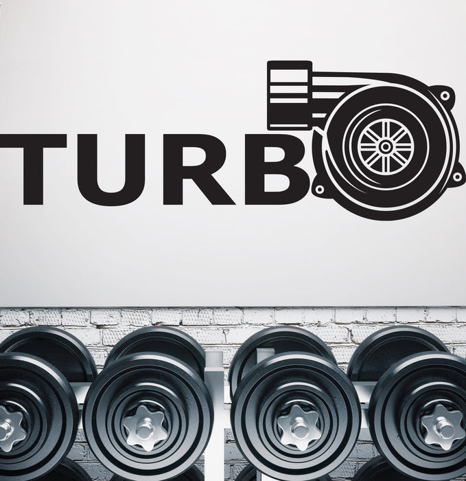 Turbo Vinyl Wall Decal Engine Motor Car Garage Decor Stickers Mural (k074)