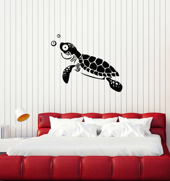 Vinyl Wall Decal Little Sea Turtle Ocean Marine Animal Bathroom Stickers Mural (g3757)