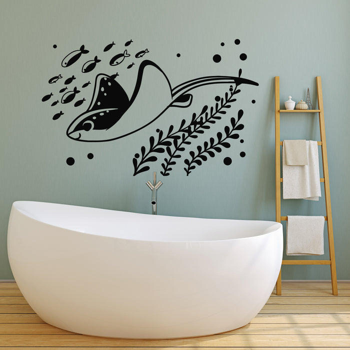Vinyl Wall Decal Underwater World Fish Aquarium Marine Style Stickers Mural (g1757)