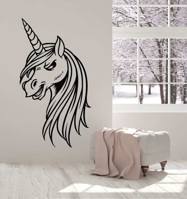 Vinyl Wall Decal Unicorn Fairytale Fictional Magic Animal Stickers Mural (g4951)