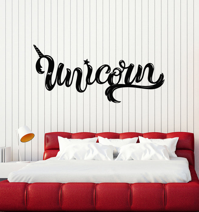 Vinyl Wall Decal Lettering Words Unicorn Fantasy Kids Room Stickers Mural (g5174)