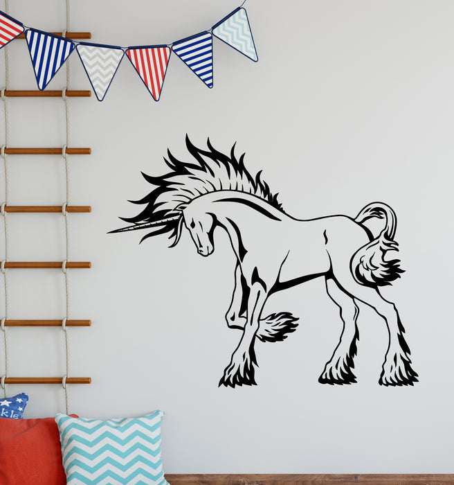 Vinyl Wall Decal Unicorn Fairytale Magic Animal Kids Room Stickers Mural (g5299)