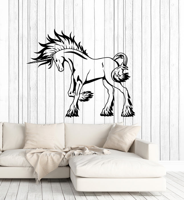 Vinyl Wall Decal Unicorn Fairytale Magic Animal Kids Room Stickers Mural (g5299)