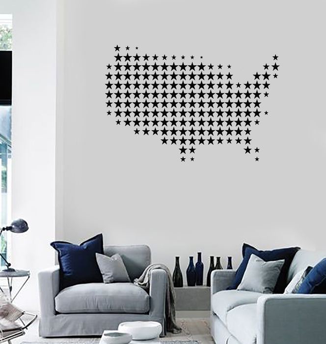 Vinyl Decal Wall Sticker United States American Flag Patriots House Decor (g092)