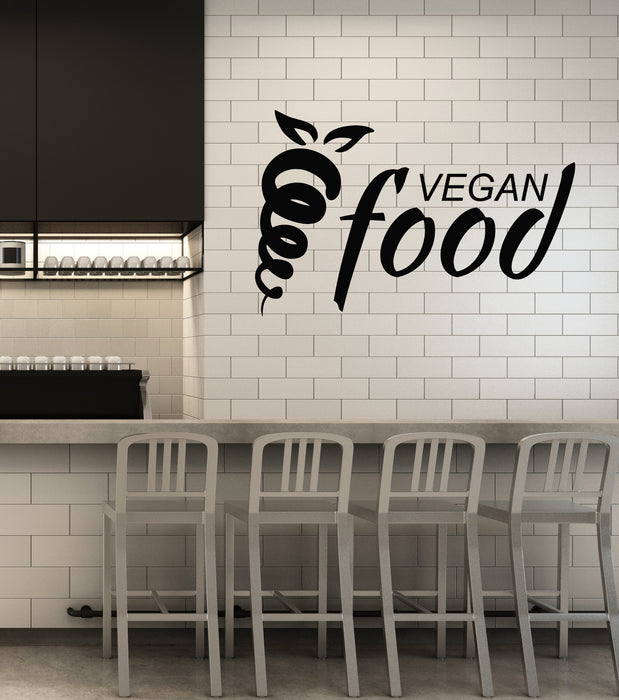 Vinyl Wall Decal Dining Room Organic Vegan Food Healthy Eating Stickers Mural (g3592)