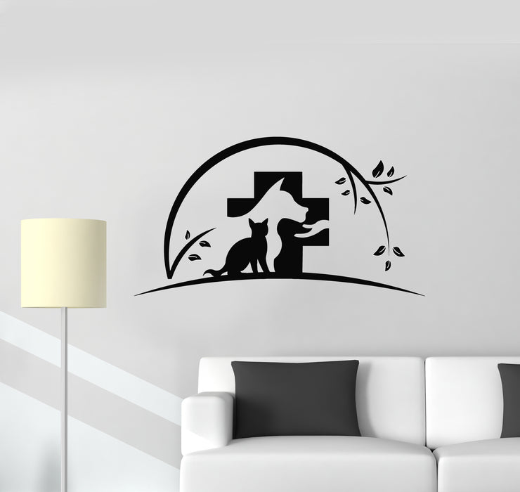 Vinyl Wall Decal Animals Vet Pets Shop Veterinary Medicine Clinic Stickers Mural (g922)