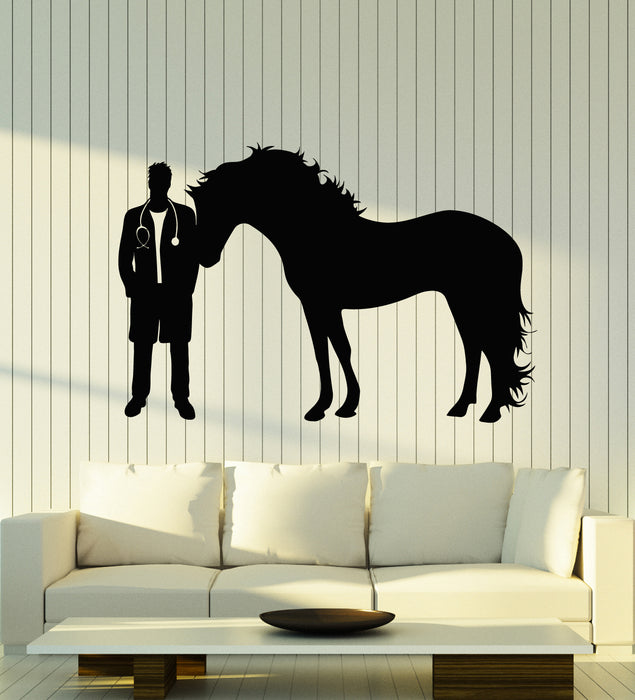 Vinyl Wall Decal Veterinary Clinic Pet Shop Grooming Animal Horse Stickers Mural (g3078)