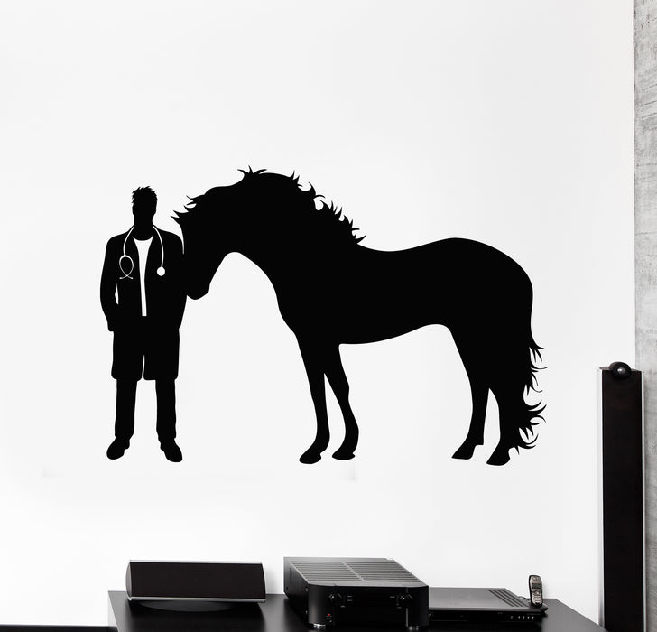 Vinyl Wall Decal Veterinary Clinic Pet Shop Grooming Animal Horse Stickers Mural (g3078)