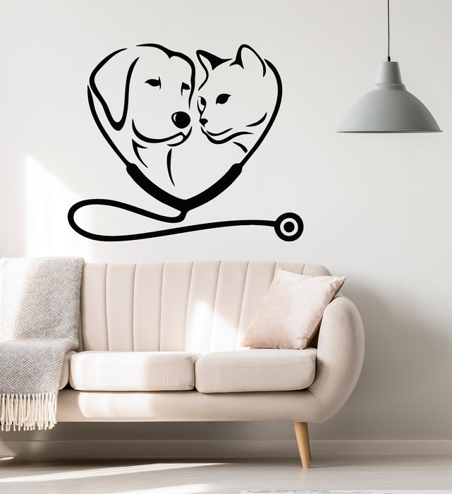 Vinyl Wall Decal Home Animals Pet Horse Dog Cat Veterinary Clinic Stickers Mural (g8051)
