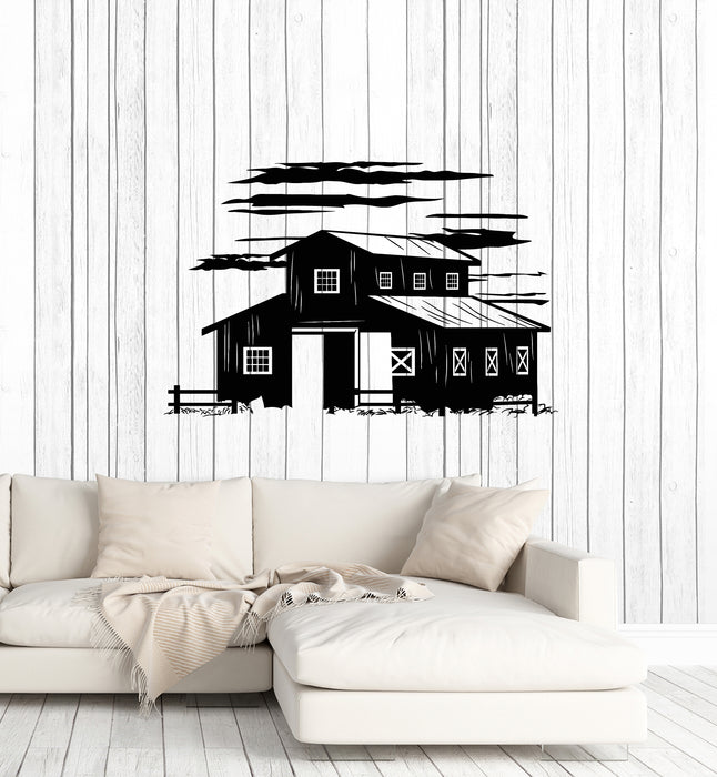 Vinyl Wall Decal Village Country House Home Nature Farm Stickers Mural (g4237)