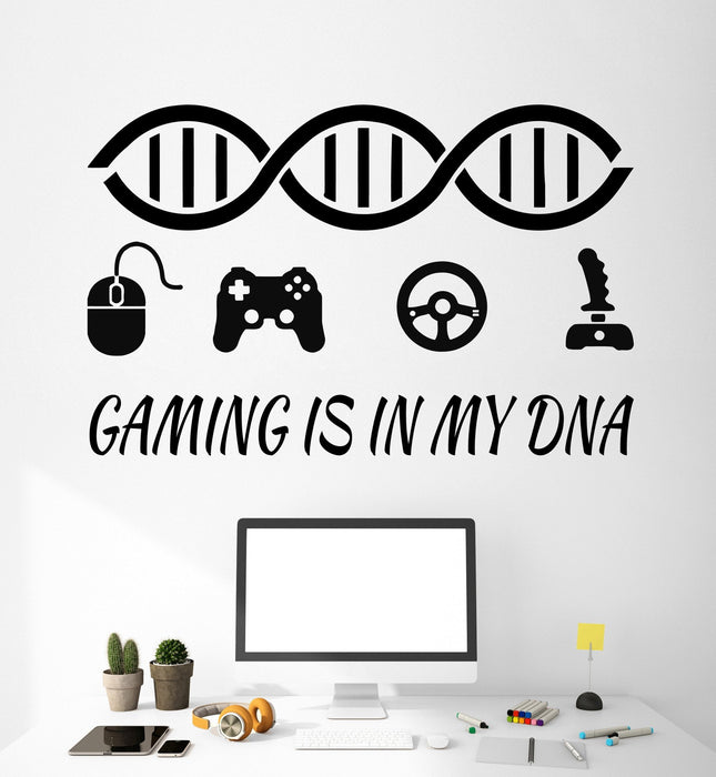 Vinyl Wall Decal Video Game Quote Gaming Zone Playroom Stickers Unique Gift (ig4769)