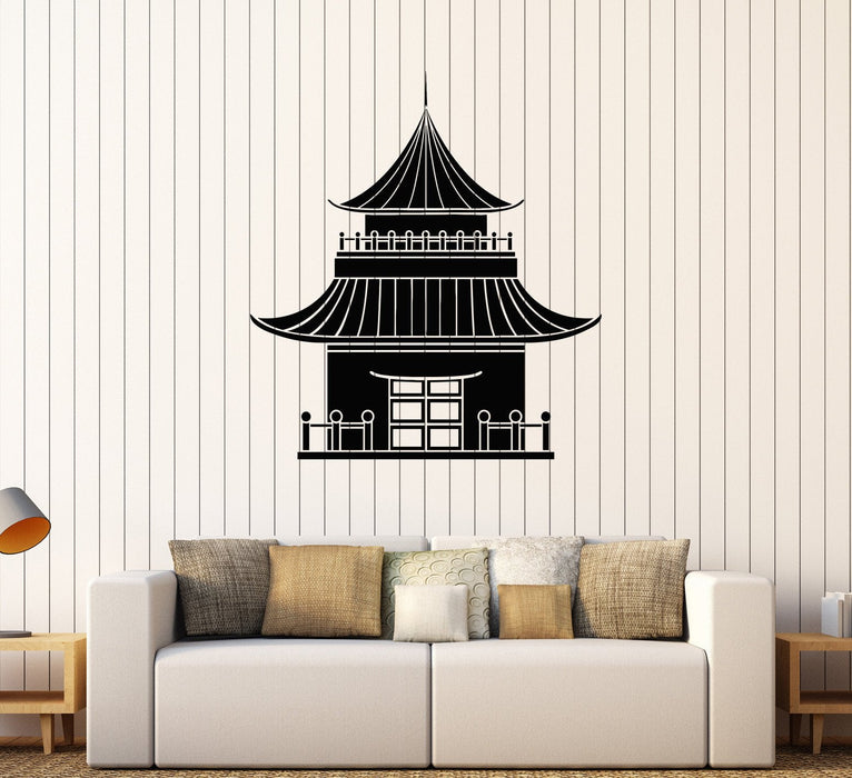 Vinyl Wall Decal Japanese Pagoda Architecture Oriental Decor Stickers Unique Gift (211ig)