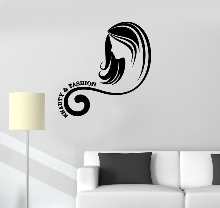 Vinyl Decal Beauty Hair Salon Fashion Woman Hairdresser Barbershop Wall Stickers Unique Gift (ig2657)