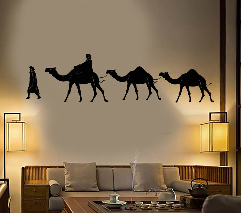 Vinyl Wall Decal Bedouins Desert Camels Animals Turban Stickers (2124ig)