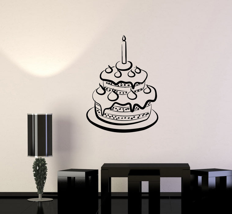Vinyl Decal Cake Kitchen Pie Confectionery Bakery Bakehouse Wall Stickers Unique Gift (ig2685)