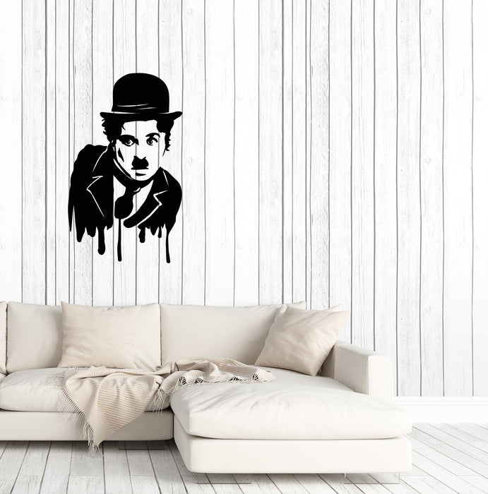 Vinyl Wall Decal Charlie Chaplin Art Blot Famous Actor Stickers (3887ig)