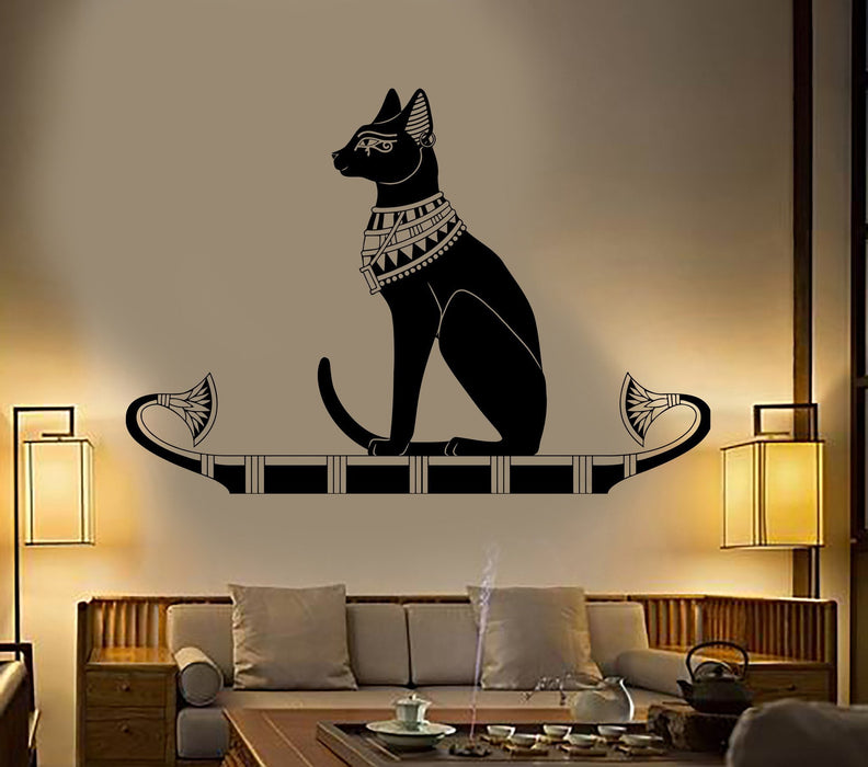 Vinyl Wall Decal Ancient Egypt Egyptian Cat God Bastet Stickers Unique Gift (384ig)