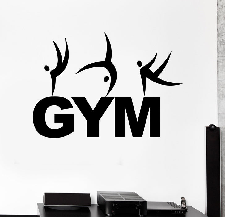 Vinyl Wall Decal Gym Word Fitness Sport Gymnastics Stickers Unique Gift (321ig)