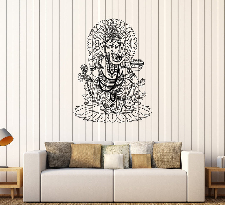 Vinyl Wall Stickers Ganesha India Hindu God Home Decoration Mural Decal Unique Gift (170ig)