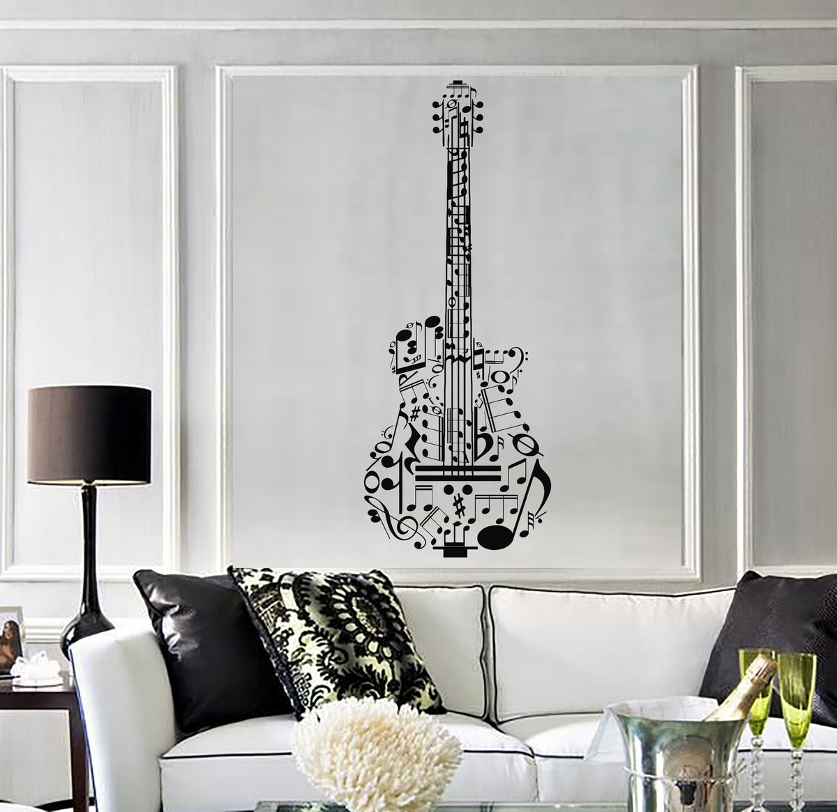 Vinyl Wall Decal Guitar Music Musical Instrument Stickers Mural Unique ...