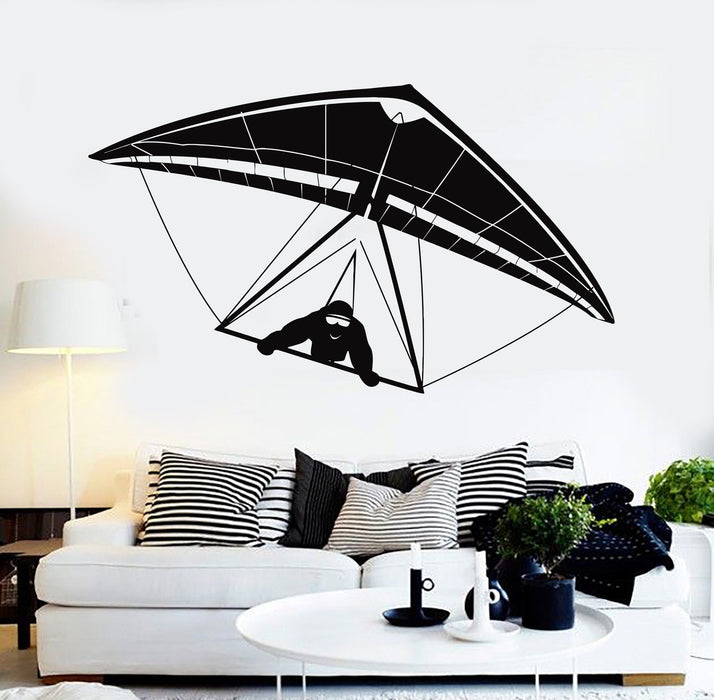 Vinyl Wall Decal Hang Gliding Glider Air Sports Stickers Mural Unique Gift (ig4379)