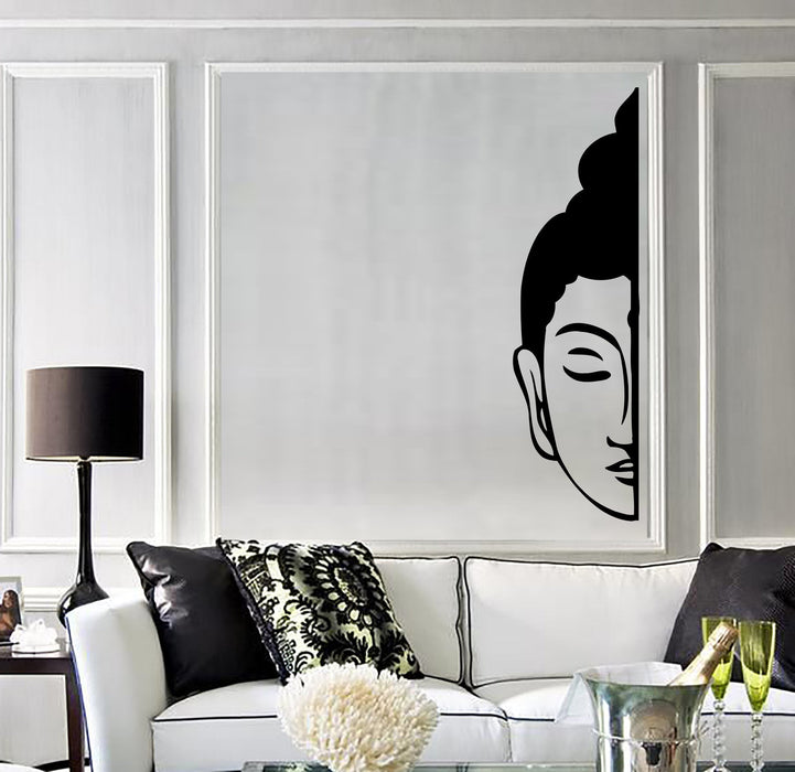 Vinyl Wall Decal Buddha Face  Buddhism Decoration Room Stickers Unique Gift (393ig)