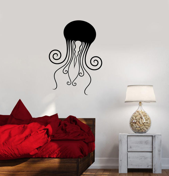 Vinyl Decal Jellyfish Nautical Marine Decor Ocean Sea Wall Stickers Unique Gift (ig2677)