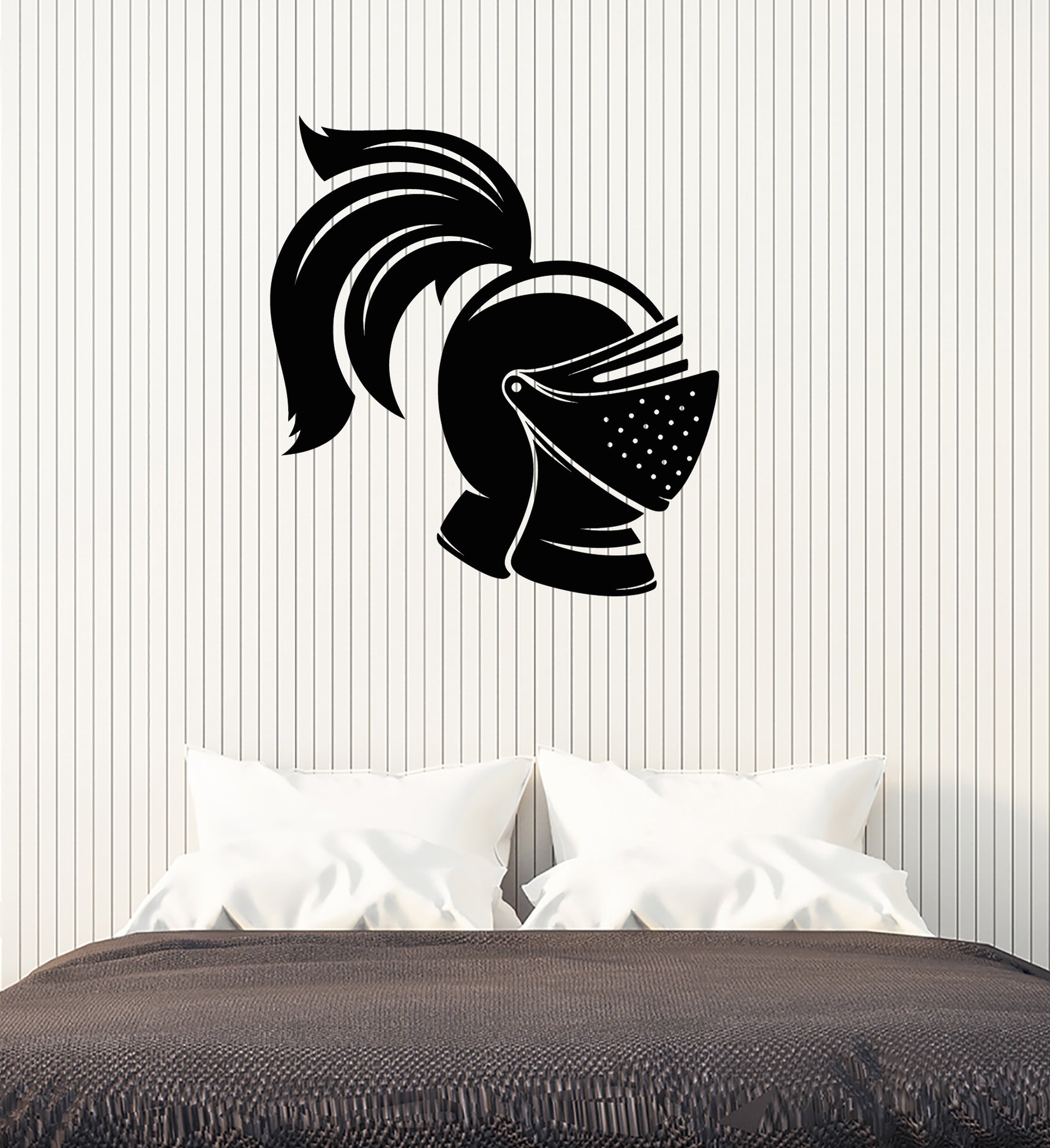 Vinyl Wall Decal Knight's helmet Armor Warrior Stickers (3553ig ...
