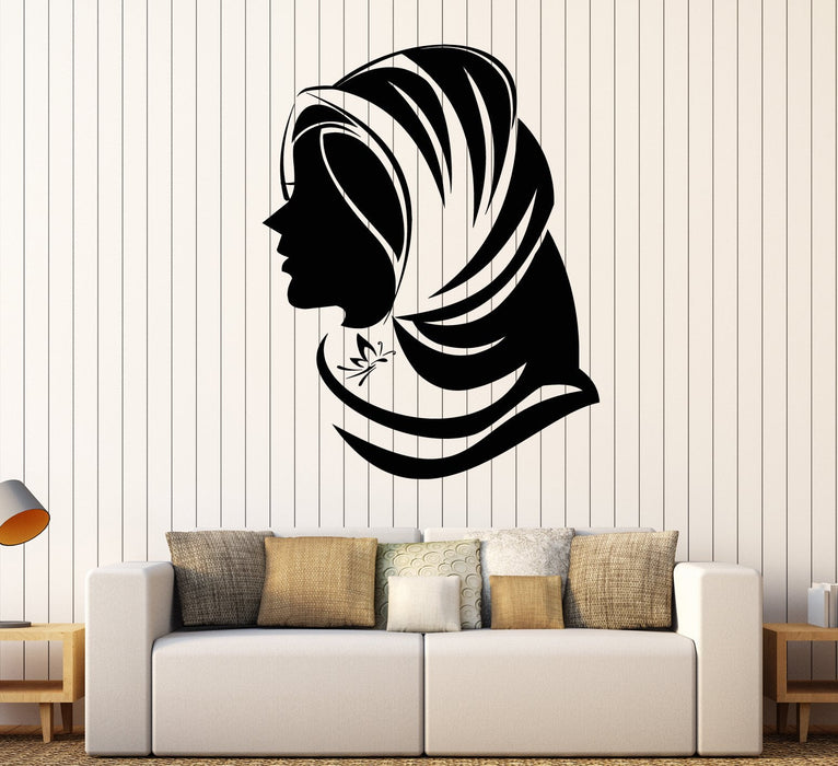 Vinyl Wall Decal Islam Muslim Clothes Shop Girl Hijab Stickers (2577ig)