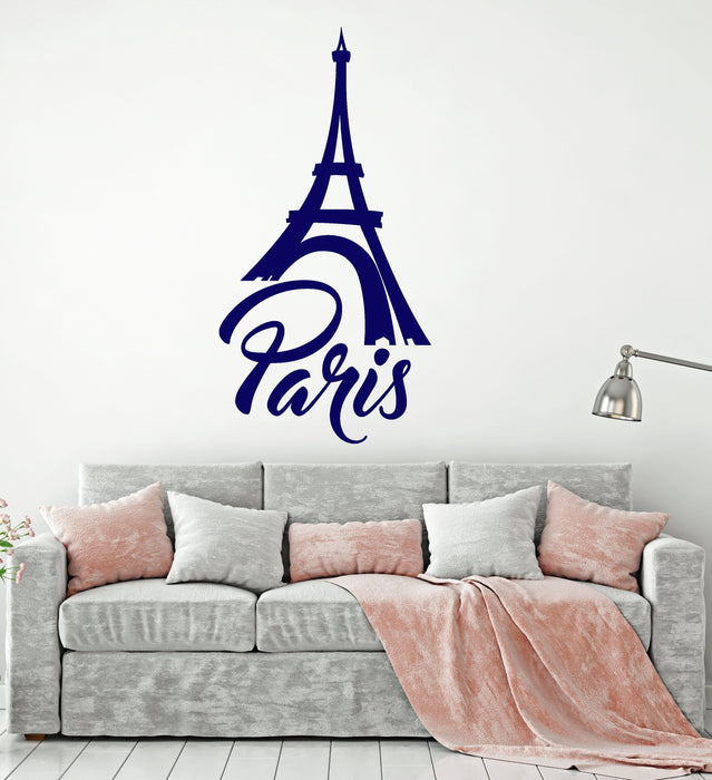 Vinyl Wall Decal Eiffel Tower Paris France Romance Stickers Unique Gift (1582ig)