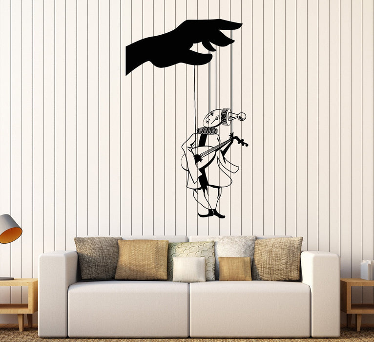 Vinyl Wall Decal Puppet Doll Puppeteer Theatre Music Stickers Mural Unique Gift (080ig)