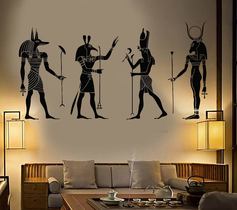 Vinyl Wall Decal Egypt Egyptian Gods Anubis Ra Seth Apis Stickers Unique Gift (1239ig)