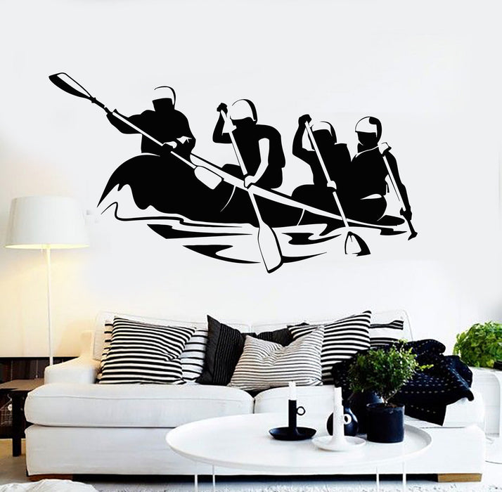 Vinyl Wall Decal Rafting Outdoor Activities Extreme Sports Stickers Unique Gift (ig4789)