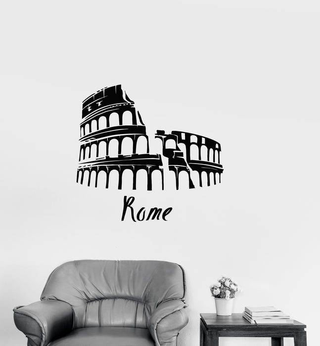 Vinyl Wall Decal Rome Colosseum Sight Ancient Ruins Stickers (3419ig)