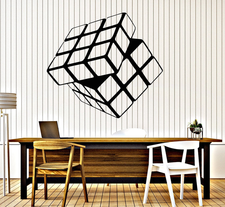 Vinyl Decal Rubik's Cube For Living Room Home Decor Arts Wall Stickers Unique Gift (ig1540)