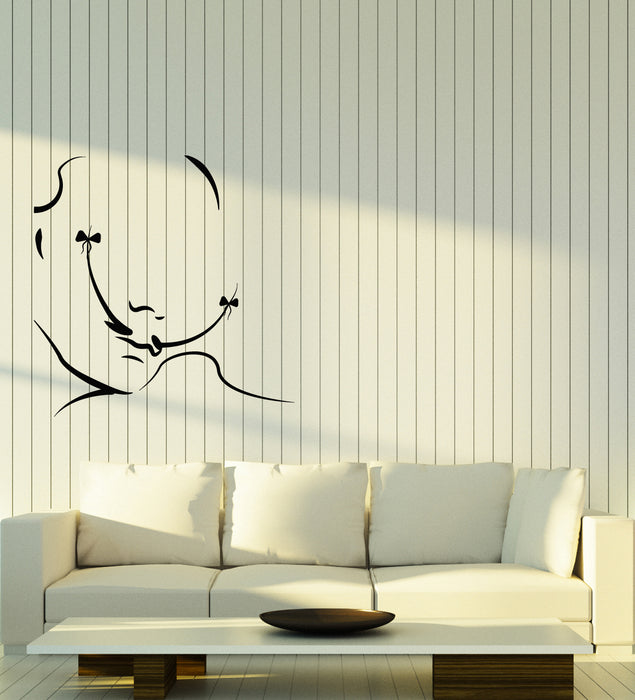 Autocollant mural en vinyle abstrait Salvador Dali Moustache Bow Artist Art Stickers (3958ig) 