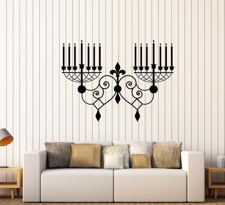 Vinyl Wall Decal Sconce Lights Vintage Style Room Decoration Stickers Unique Gift (1581ig)