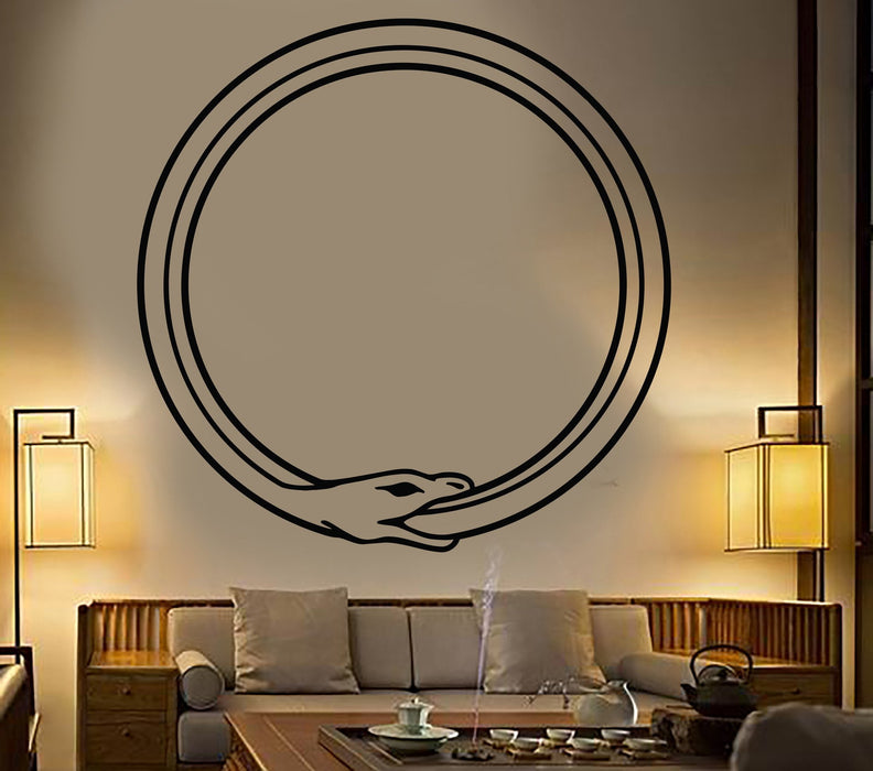 Vinyl Wall Decal Ouroboros Snake Symbol Infinity Circle Stickers Unique Gift (928ig)