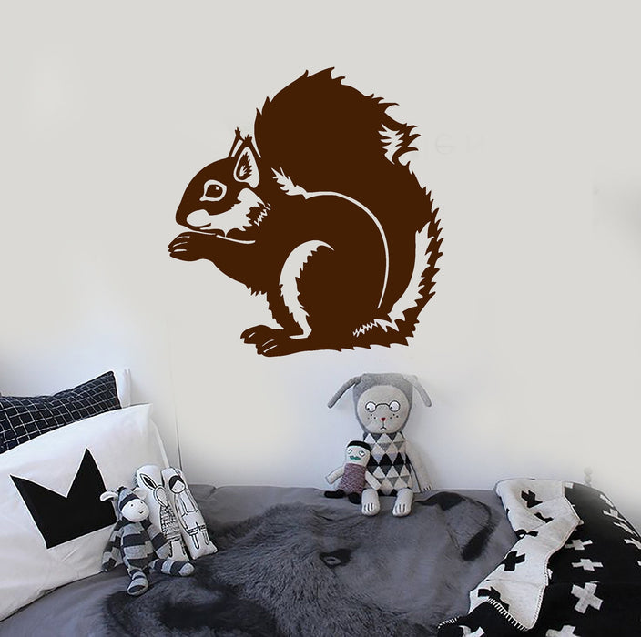 Wall Stickers Vinyl Decal Squirrel Funny Animal For Kids Room Art Decor Unique Gift (ig106)