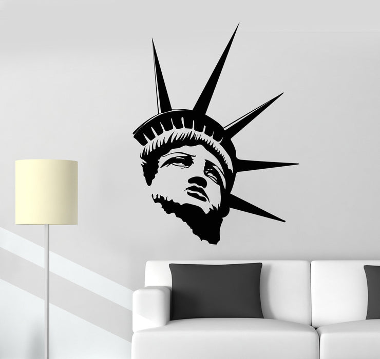 Vinyl Wall Decal Statue Of Liberty America New York USA Travel Stickers Unique Gift (953ig)