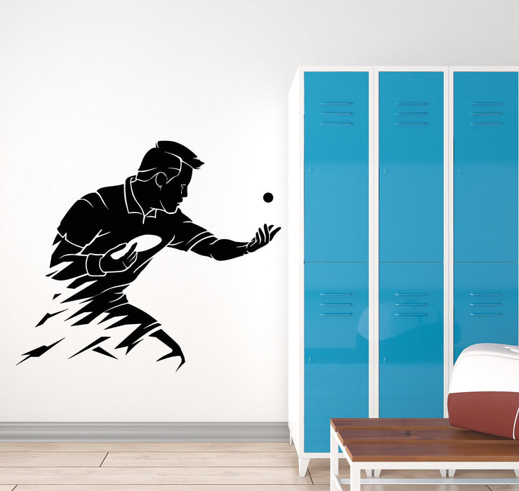 Vinyl Wall Decal Abstract Table Tennis Olympic Games Sport Ball Stickers (2768ig)