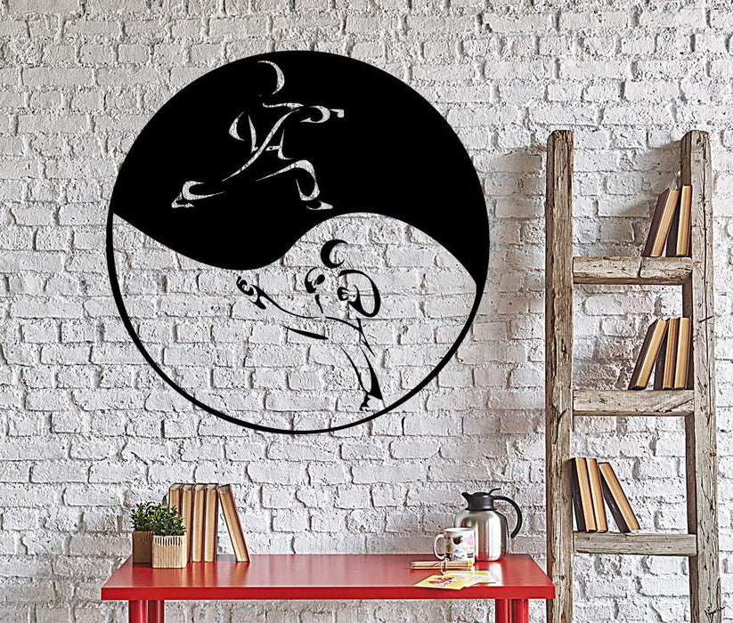 Vinyl Decal Martial Arts Fighting MMA Yin Yang Tao Taoism Wall Stickers Unique Gift (002ig)