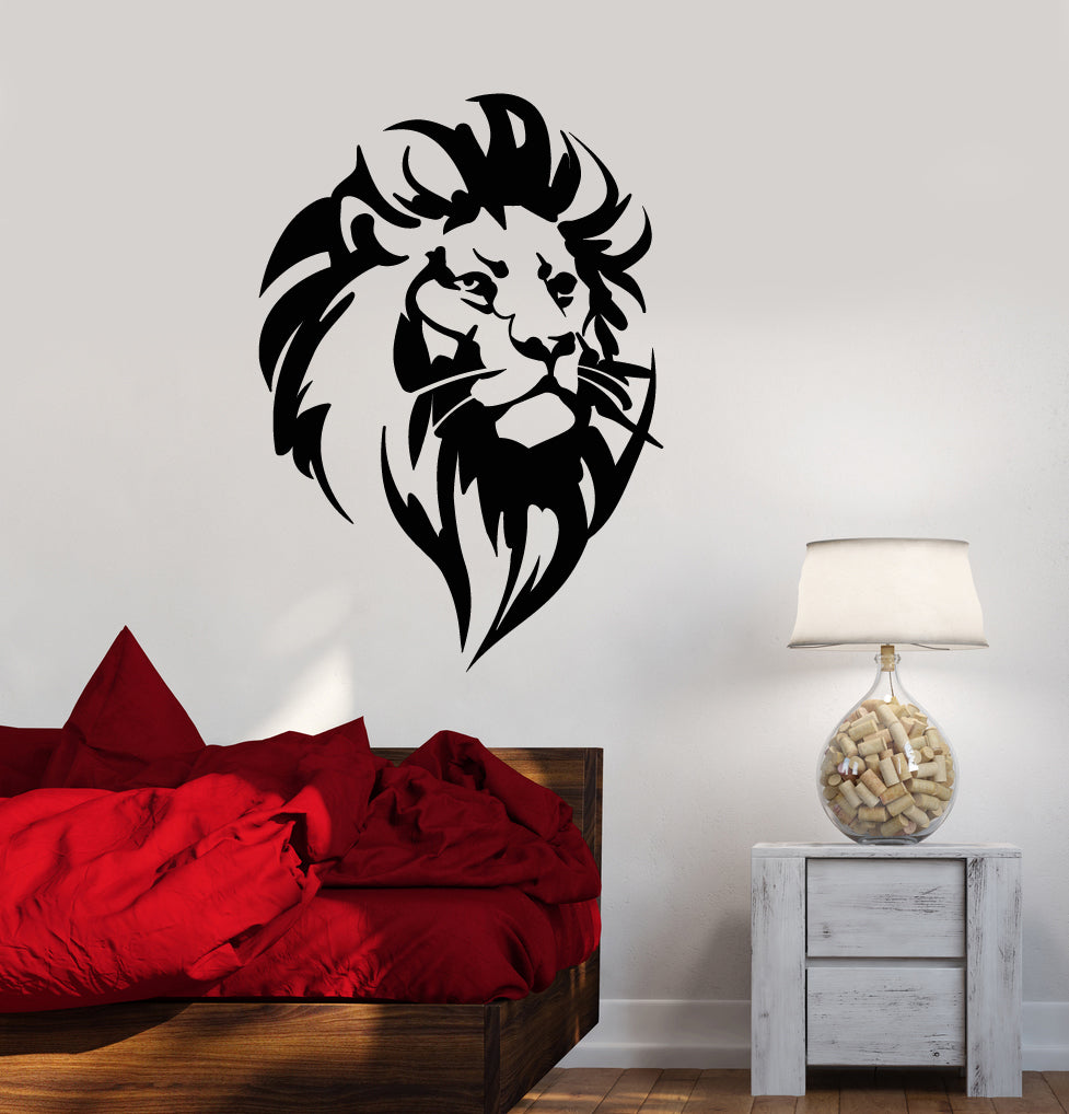 Vinyl Wall Decal Abstract Lion King Head African Predator Stickers (38 ...