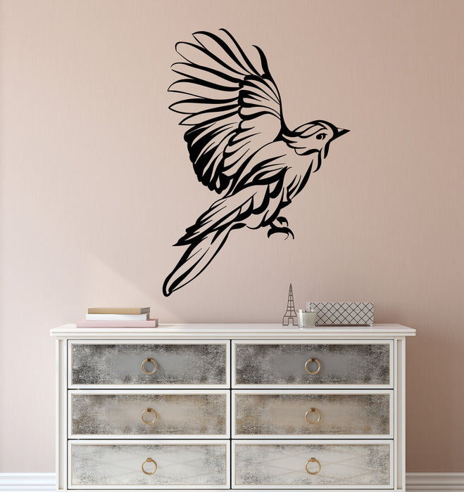 Vinyl Wall Decal Abstract Beautiful Bird Wing Feathers Stickers (2233ig)