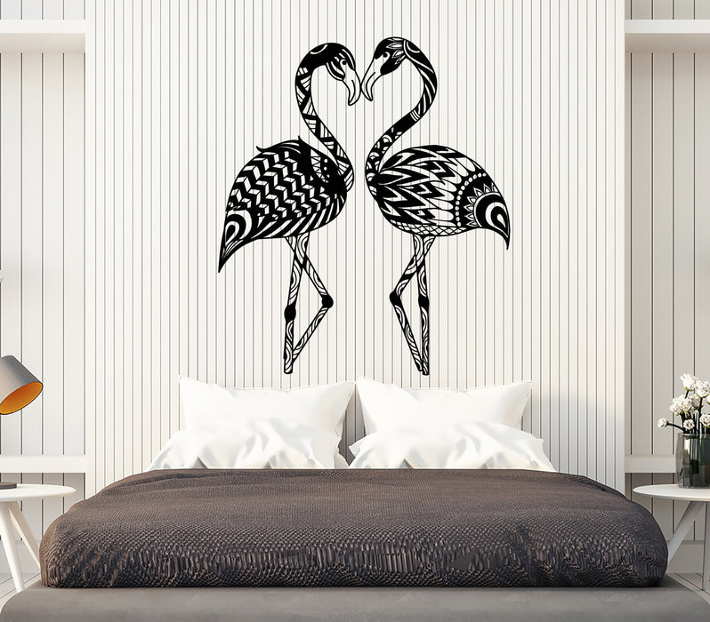 Vinyl Wall Decal Flamingo Abstract Exotic Birds Room Decor Stickers Unique Gift (1931ig)