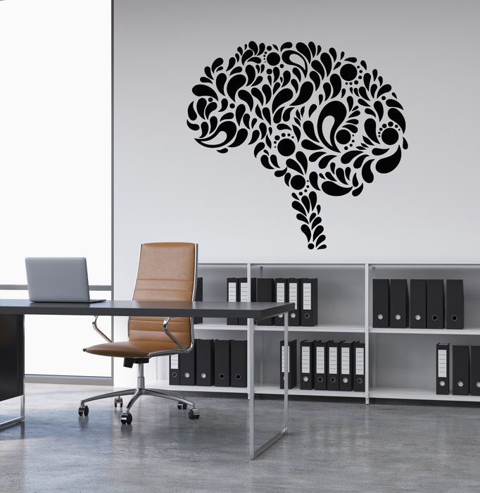 Vinyl Wall Decal Abstract Creative Brain Mind Idea Home Office Stickers (3479ig)
