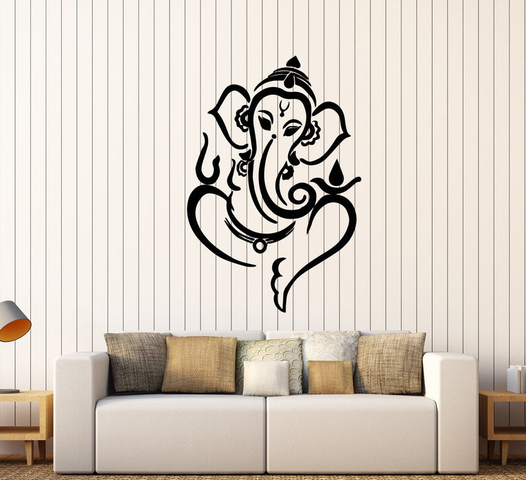 Vinyl Wall Decal Ganesha Elephant God Hindu Hinduism Stickers (2368ig)